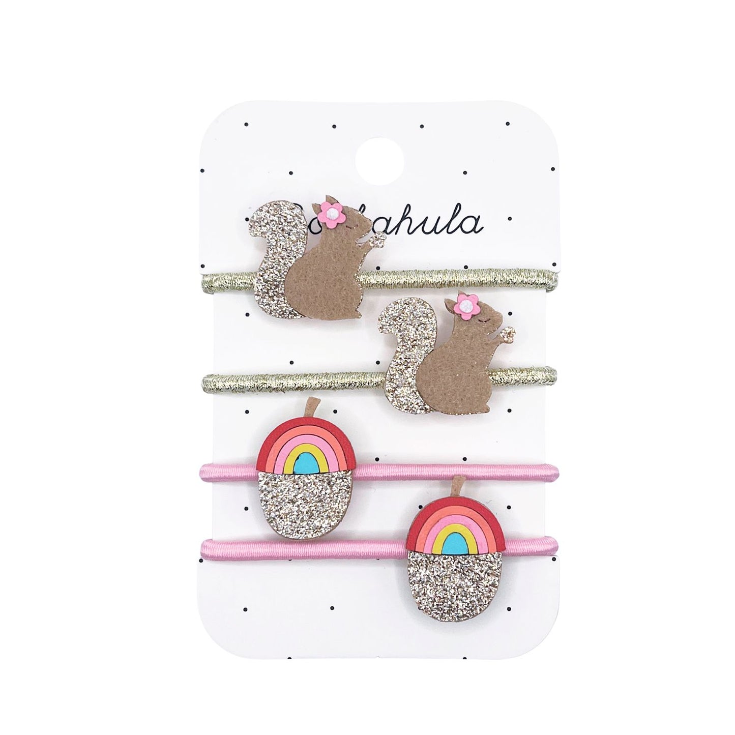 Rockahula Squirrel and Rainbow Acorn Ponies