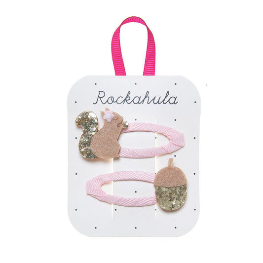 Rockahula Squirrel and Rainbow Acorn Clips